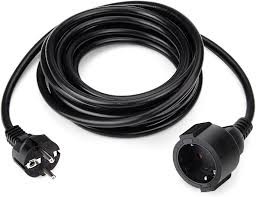 Alargador 2 metros cable 3x1.5mm NEGRO