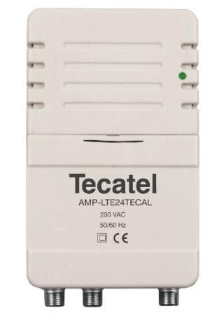 Amplificador int. Tecatel 24dB, 103 dBµV LTE 700