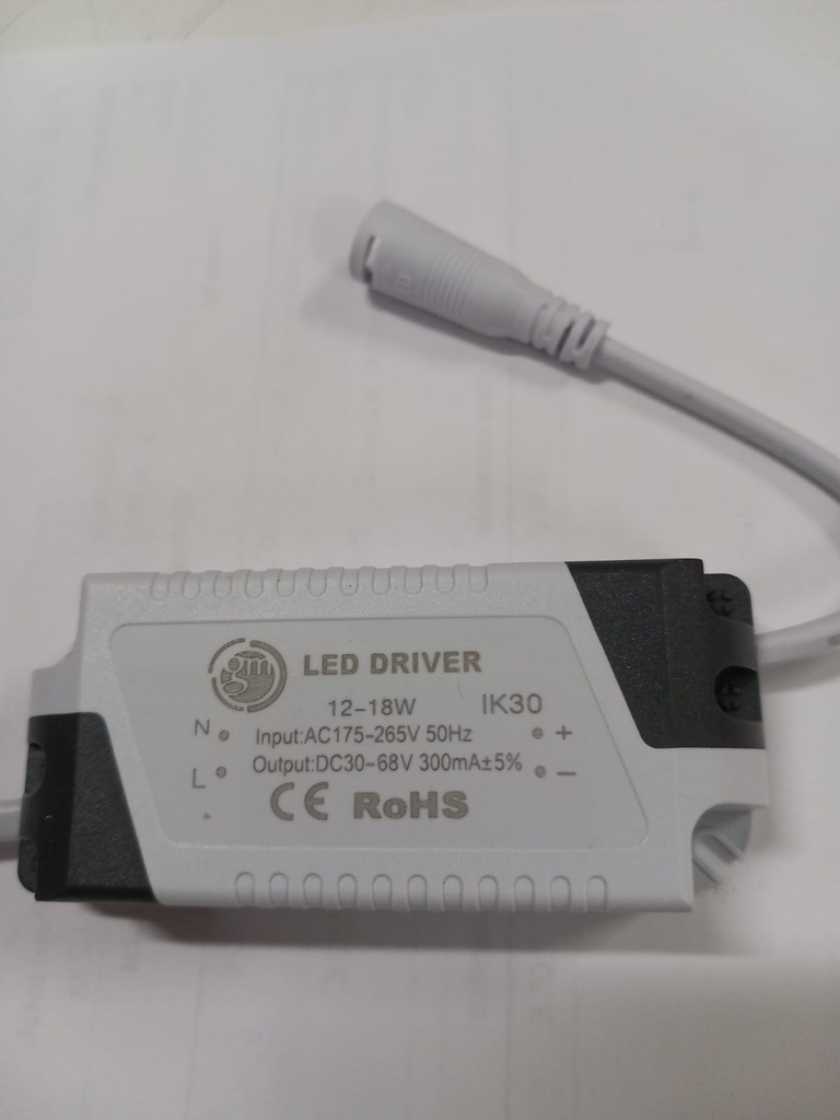 Driver led 18  watios conexión REDONDA