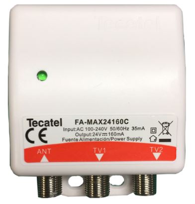 Fuente de alimentación Tecatel 24V, 160mA, 2 sal.