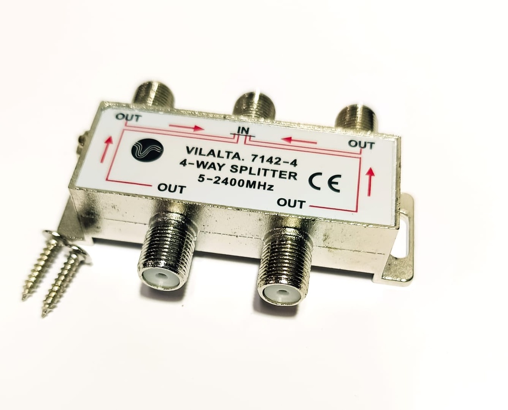 V*Distribuidor F blindado 4 vias Fec.5 a 2250mhz